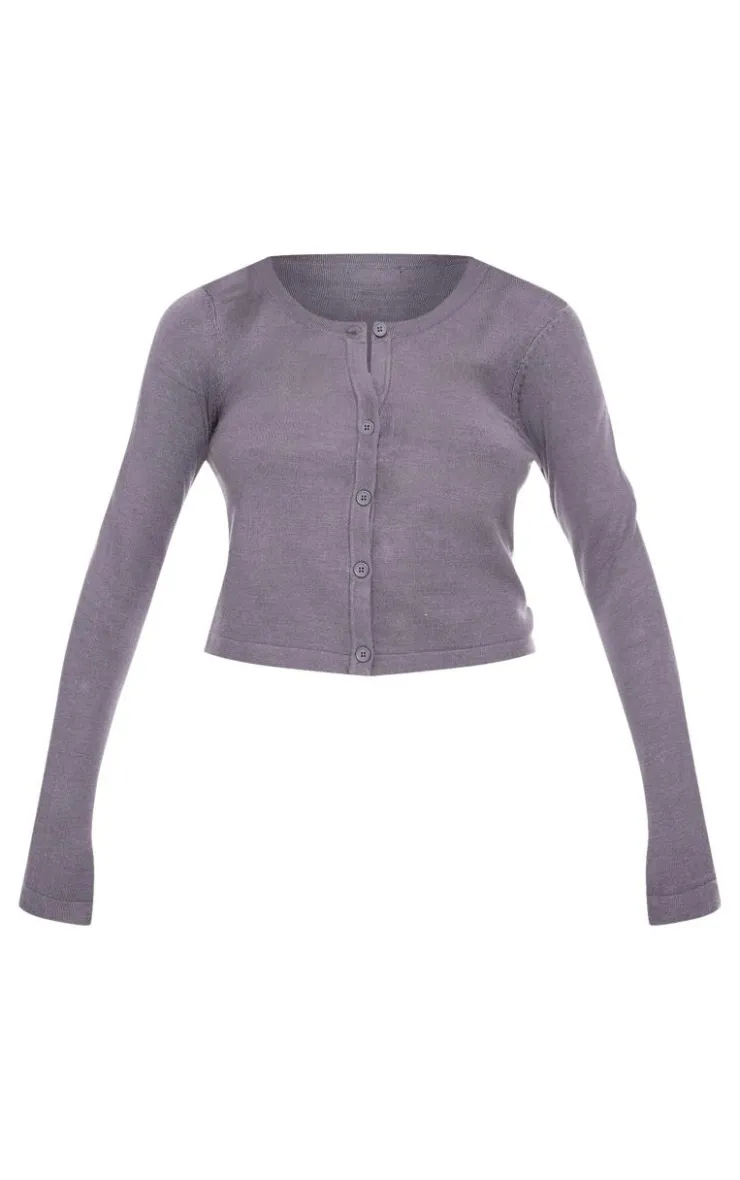 PrettyLittleThing Cardigans*Basic Fine Knit Button Up Cardigan
