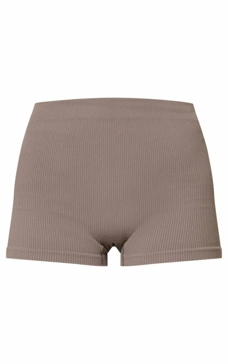 PrettyLittleThing Snatched*Basic Structured Snatched Rib Hot Pants