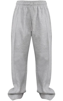 Ash Grey Basic Wide Leg Sweatpants