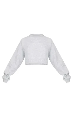 PrettyLittleThing Basic Tops*Oversized Cropped Crewneck Sweatshirt