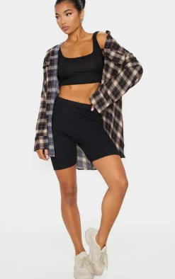 PrettyLittleThing Basic Tops*Basic Cotton Blend Scoop Neck Crop Top