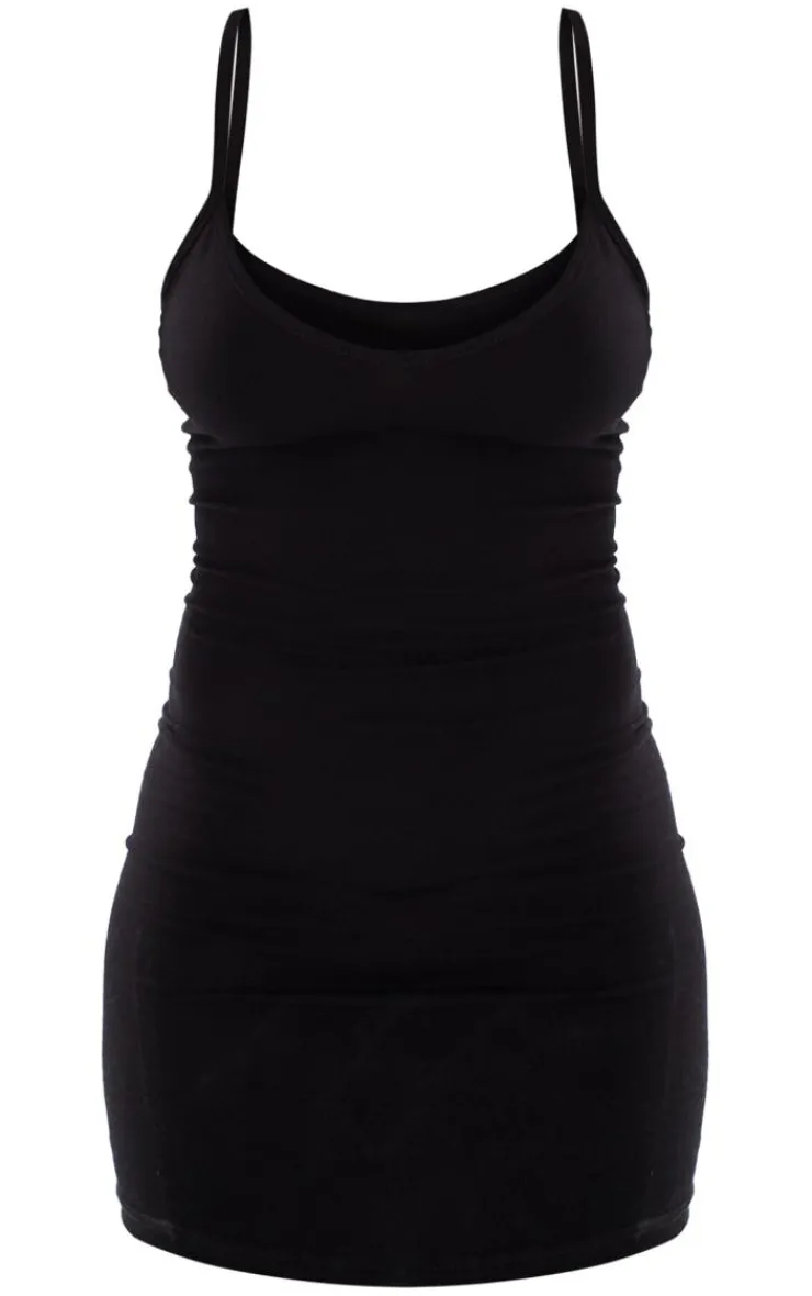 Basic Extreme Plunge Strappy Bodycon Dress-PrettyLittleThing Clearance