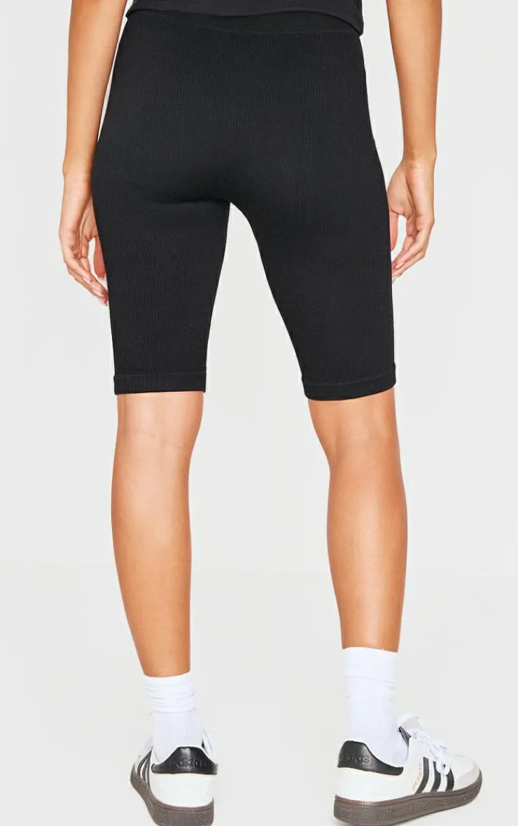 PrettyLittleThing Snatched*Basic Structured Snatched Rib Bike Shorts