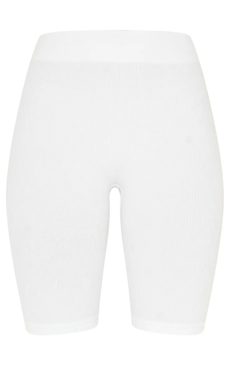 PrettyLittleThing Snatched*Basic Structured Snatched Rib Bike Shorts