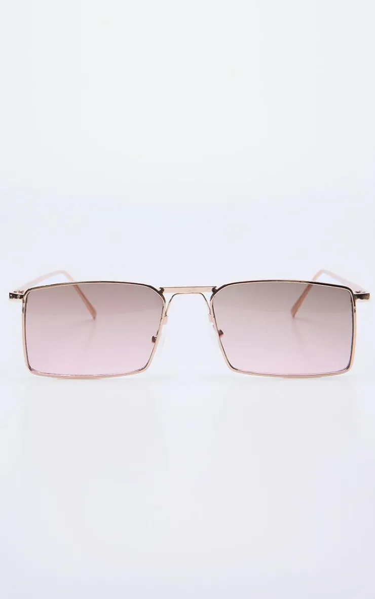 PrettyLittleThing Visor Sunglasses*Square Frame Slim Aviator Sunglasses