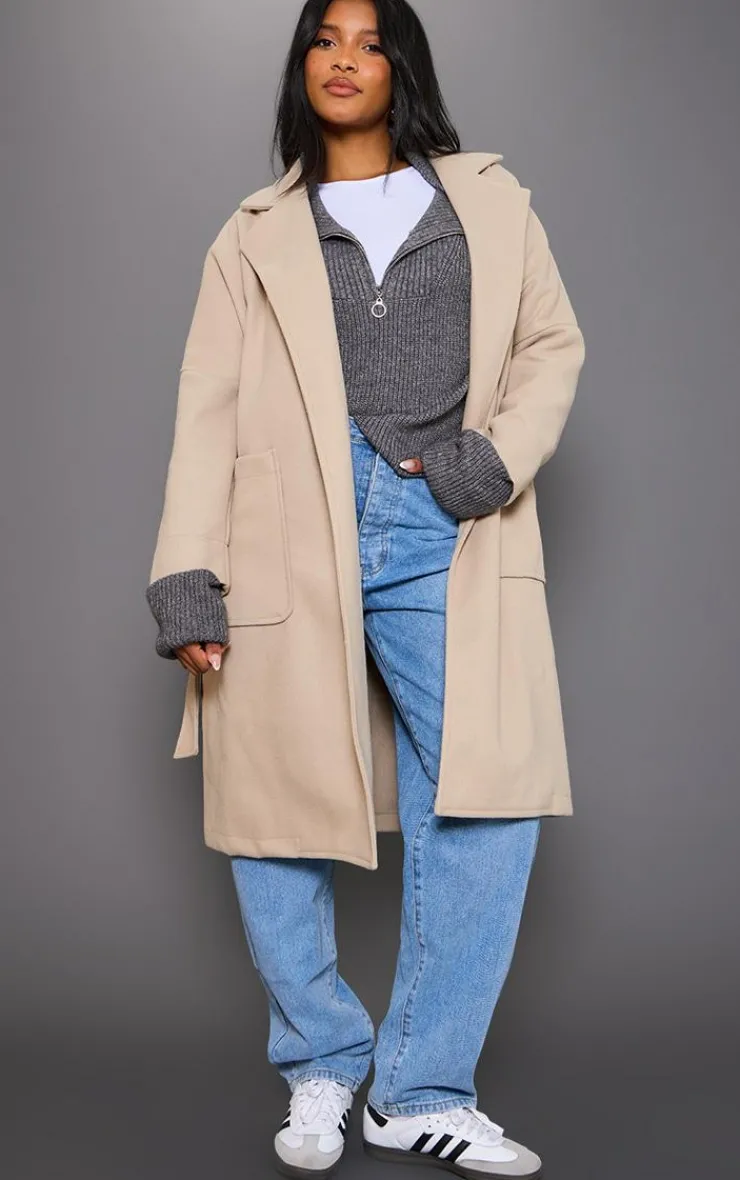 PrettyLittleThing Wool Coats*Wool Look Oversized Coat