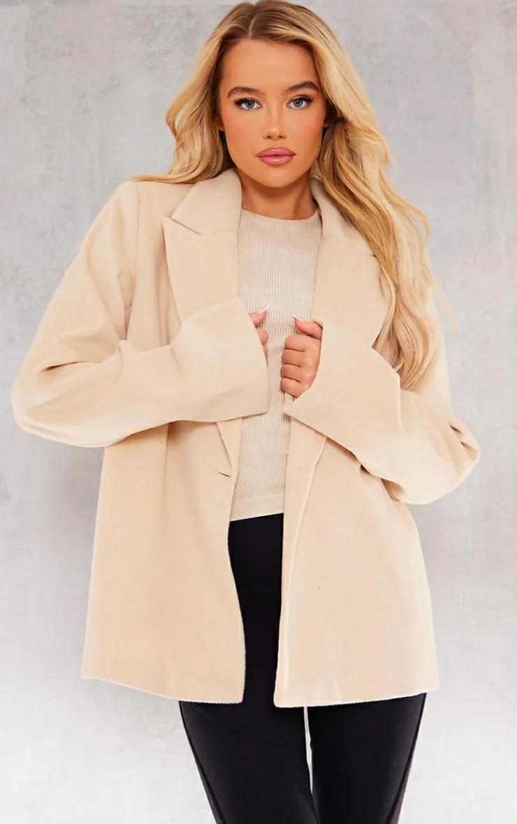 PrettyLittleThing Wool Coats*Wool Look Tailored Blazer