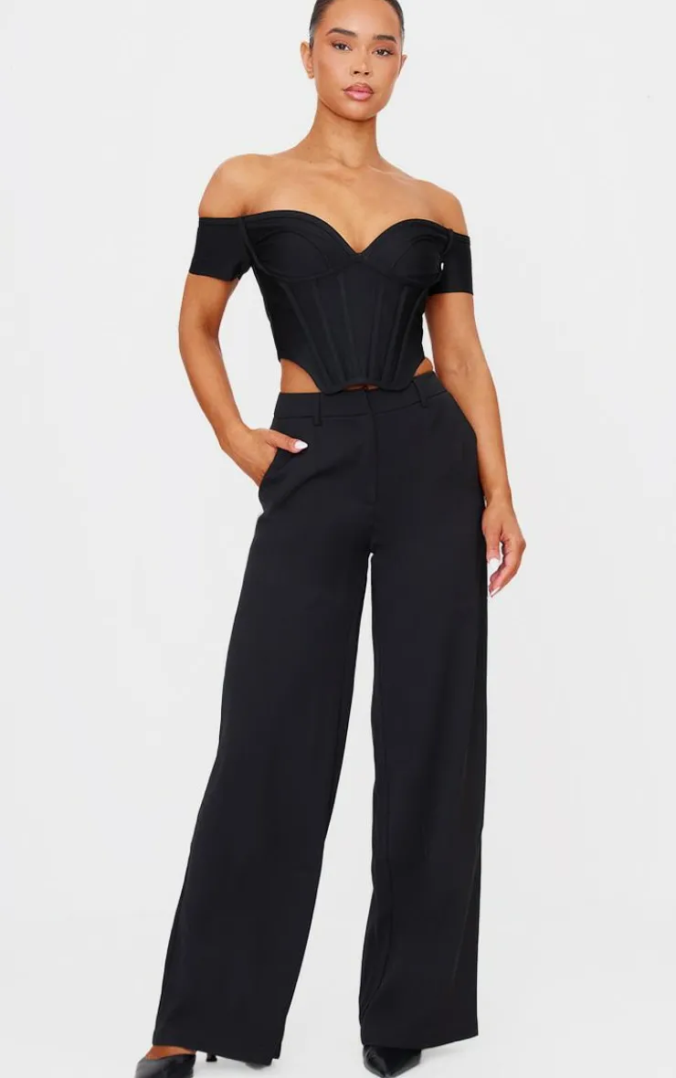 PrettyLittleThing Corsets*Bandage Dip Hem Bust Cup Bardot Corset
