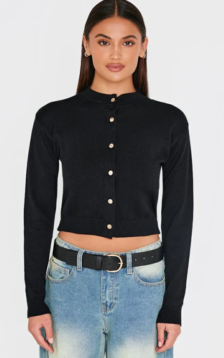 PrettyLittleThing Cardigans*Basic Knit Cropped Cardigan