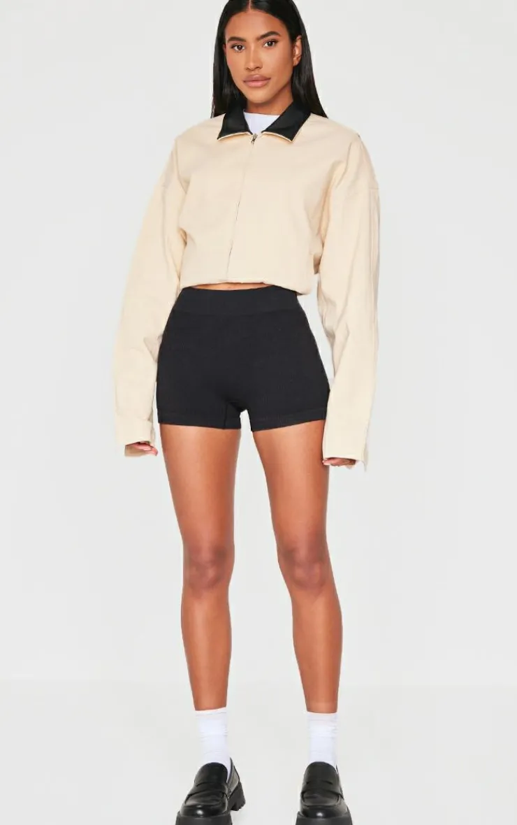 PrettyLittleThing Snatched*Basic Structured Snatched Rib Hot Pants