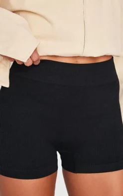PrettyLittleThing Snatched*Basic Structured Snatched Rib Hot Pants