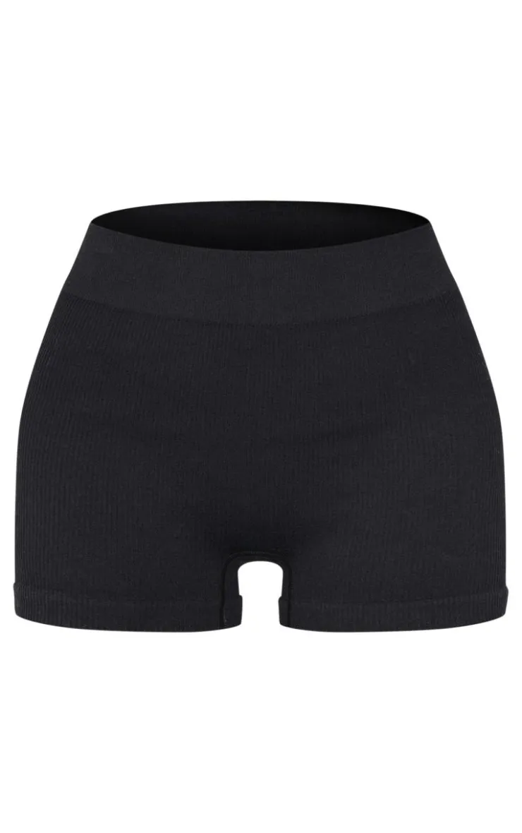 PrettyLittleThing Snatched*Basic Structured Snatched Rib Hot Pants