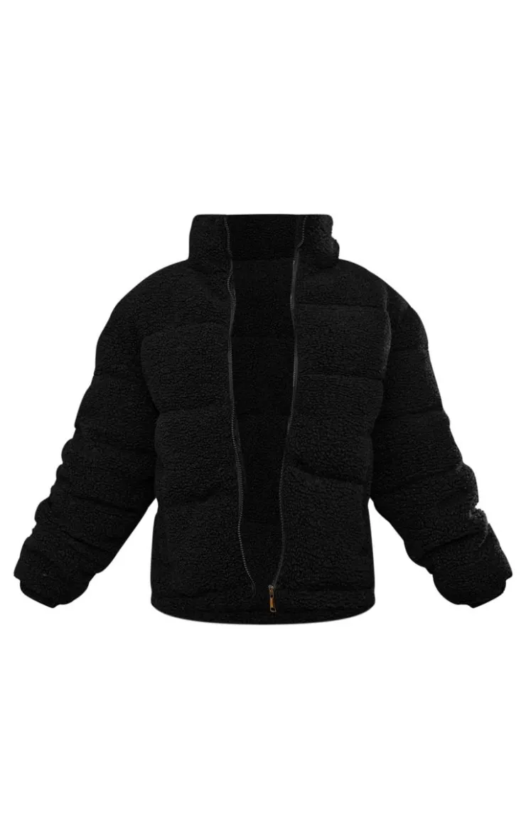 PrettyLittleThing Teddy Coats*Borg Teddy Puffer Jacket