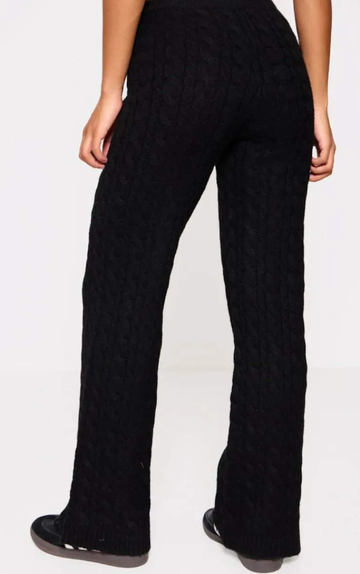 PrettyLittleThing Christmas Shop*Cable Knit Drawstring Waist Pants