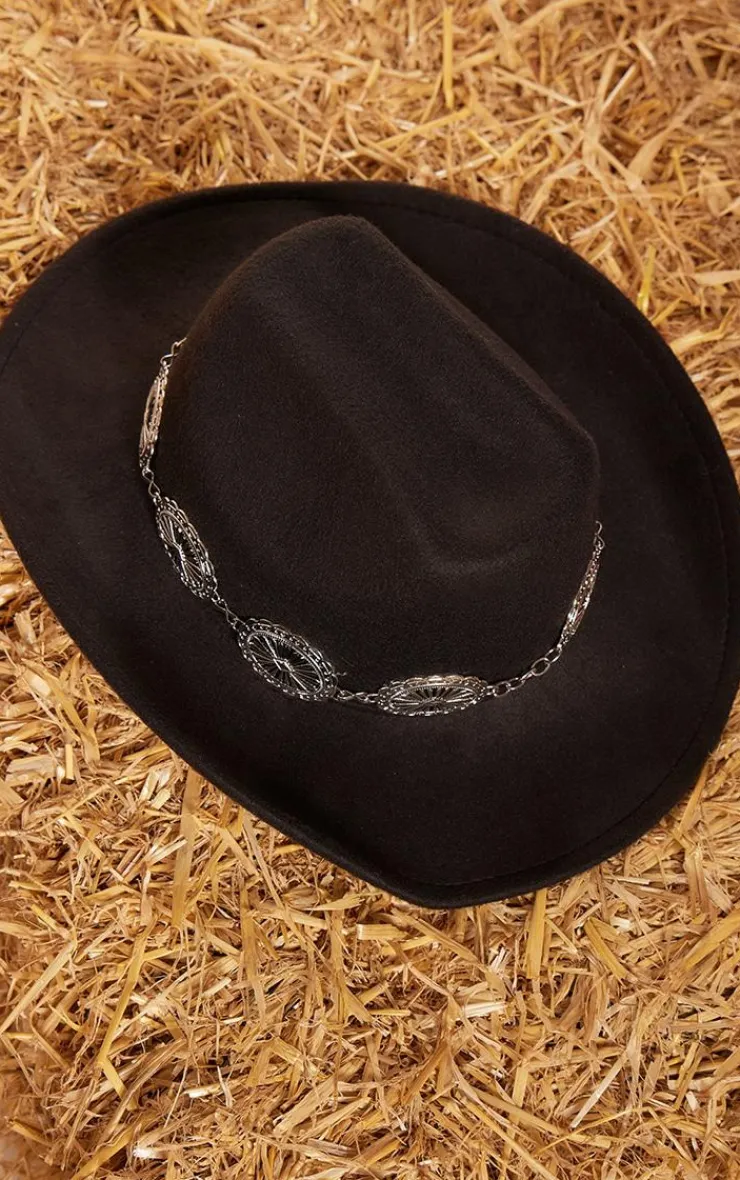 PrettyLittleThing Hats*Chain Buckle Festival Cowboy Hat