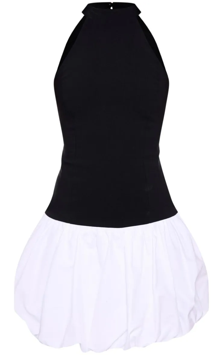 Contrast Puffball Dress-PrettyLittleThing Best