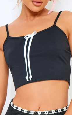 PrettyLittleThing Camisole*Cotton Bow Tie Front Cami