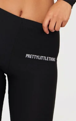 New PrettyLittleThing Cotton High Waist Flared Pants Black