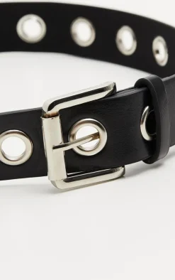 PrettyLittleThing Black Belts*Eyelet Belt