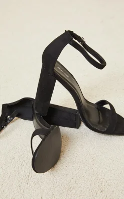 PrettyLittleThing High Heels*Faux Suede Round Toe May Block Heeled Sandals
