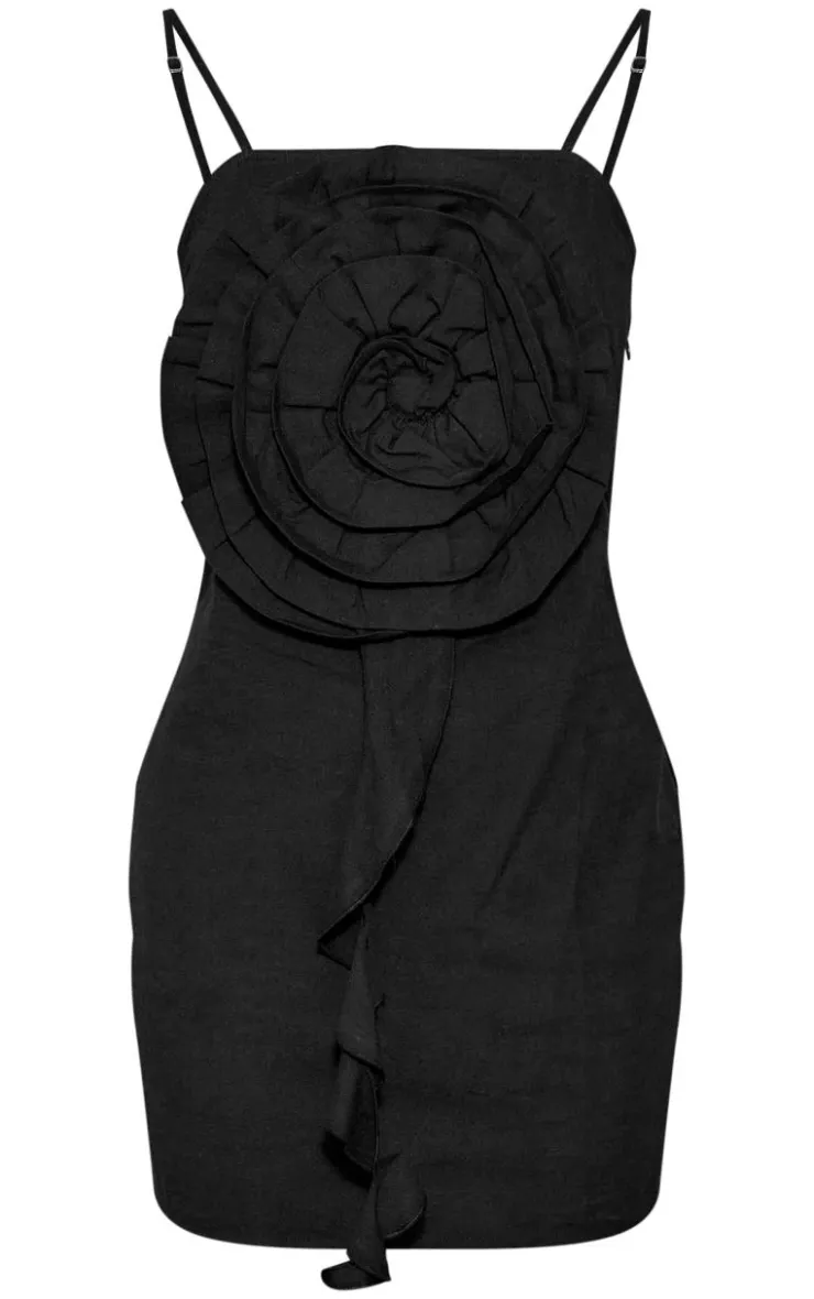 Large Floral Bodycon Dress-PrettyLittleThing