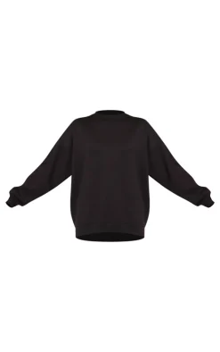 Discount PrettyLittleThing Longline Oversized Sweatshirt Black