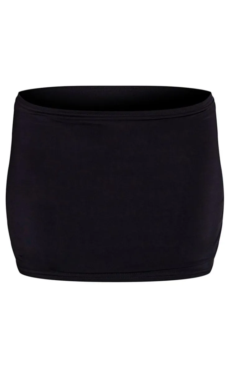 Outlet PrettyLittleThing Low Rise Slinky Micro Mini Skirt Black