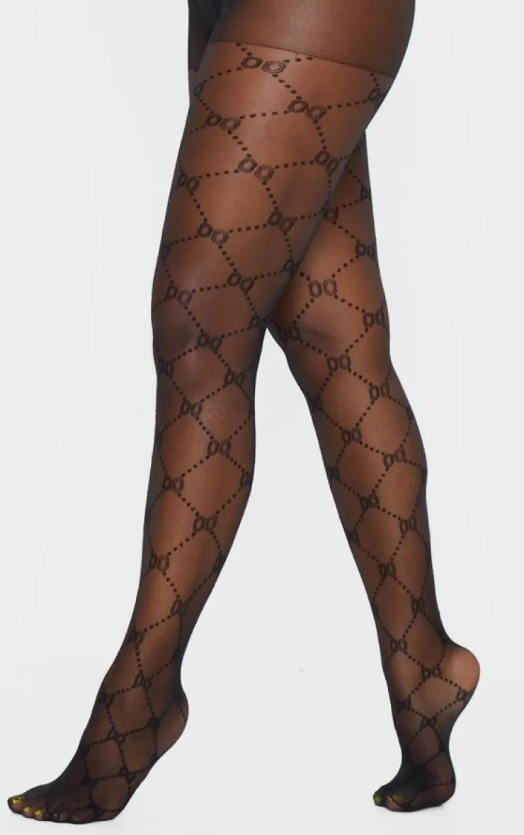 Patterned Tights-PrettyLittleThing Hot