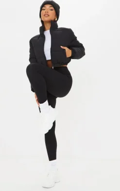 PrettyLittleThing Puffer Jackets*Peach Skin Cropped Bubble Puffer Jacket