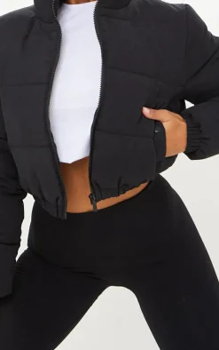 PrettyLittleThing Puffer Jackets*Peach Skin Cropped Bubble Puffer Jacket