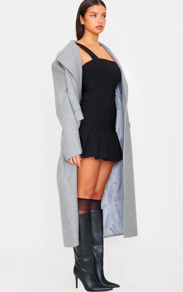 Pleated Shift Dress-PrettyLittleThing Clearance