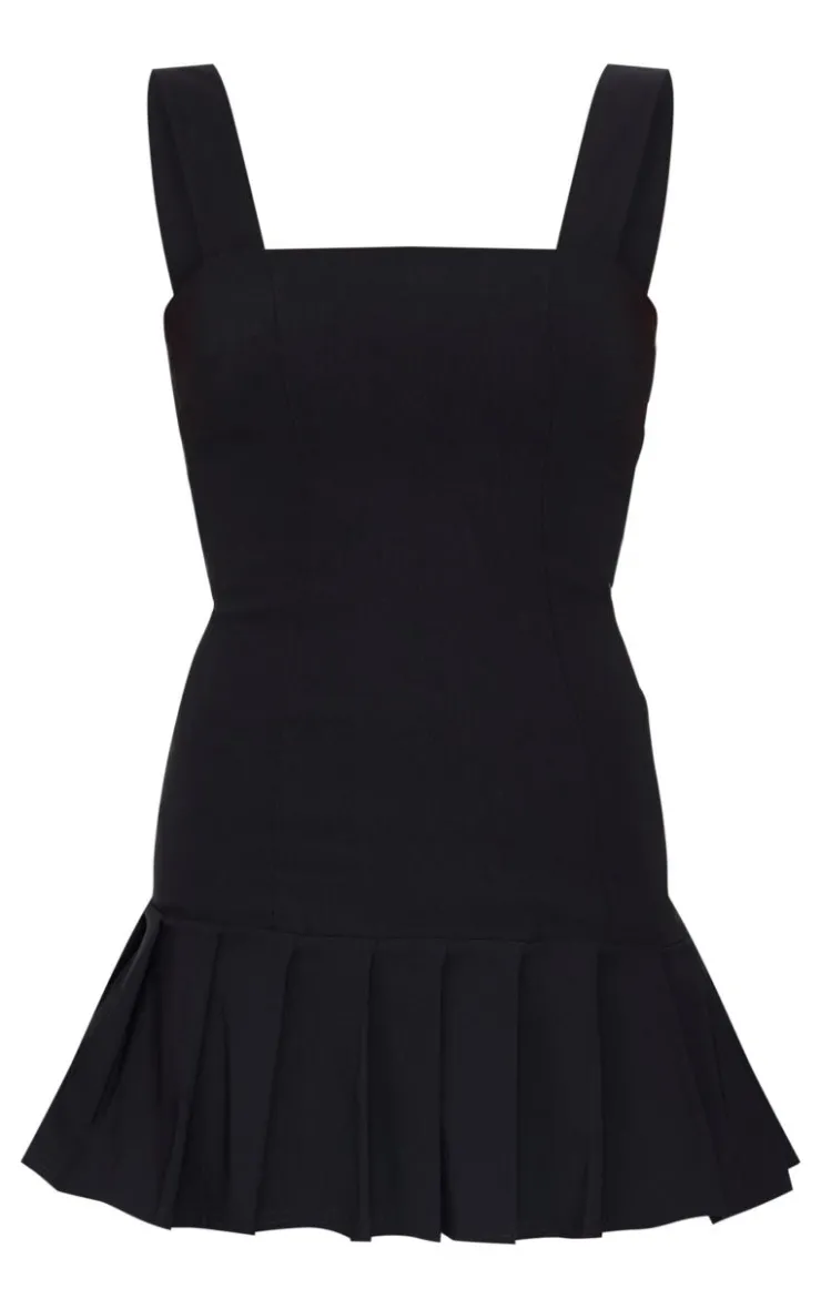 Pleated Shift Dress-PrettyLittleThing Clearance