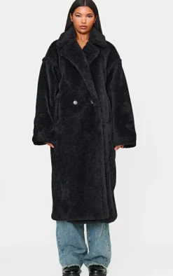 PrettyLittleThing Teddy Coats*Plush Teddy Maxi Coat