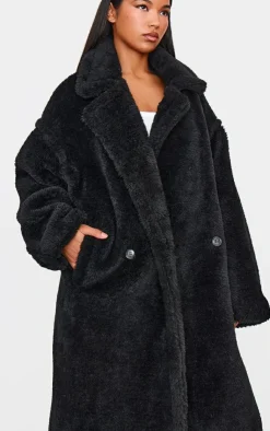 PrettyLittleThing Teddy Coats*Plush Teddy Maxi Coat