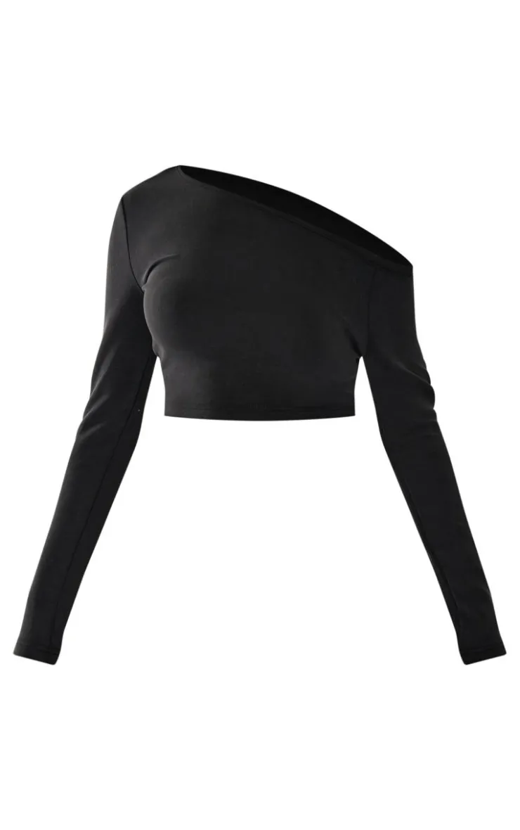 PrettyLittleThing Premium Soft Touch Long Sleeve Top Black