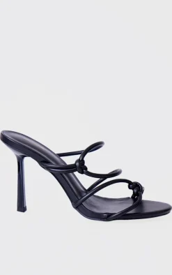 PrettyLittleThing Mules*PU Round Toe Heeled Mules
