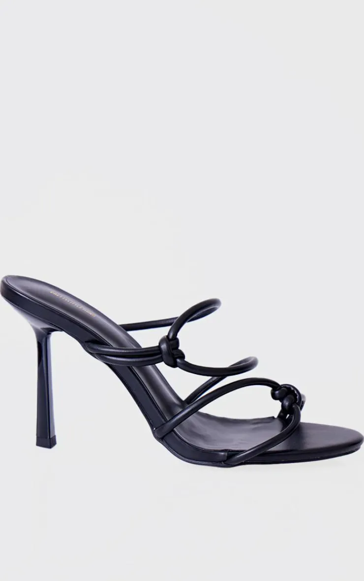 PrettyLittleThing Mules*PU Round Toe Heeled Mules