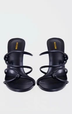 PrettyLittleThing Mules*PU Round Toe Heeled Mules