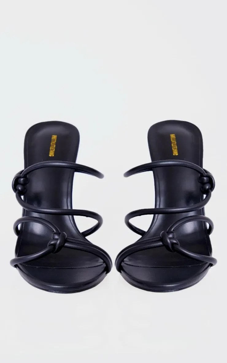PrettyLittleThing Mules*PU Round Toe Heeled Mules