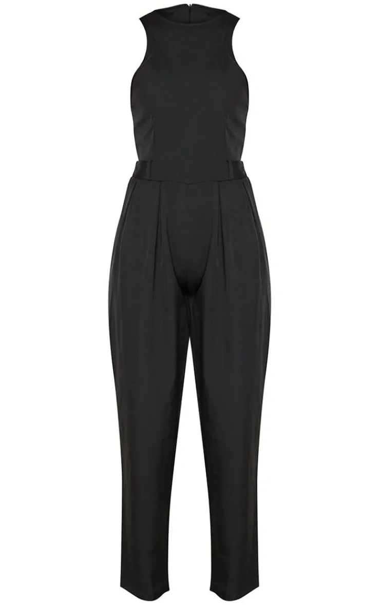 Racer Back Pocket Detail Jumpsuit-PrettyLittleThing Discount