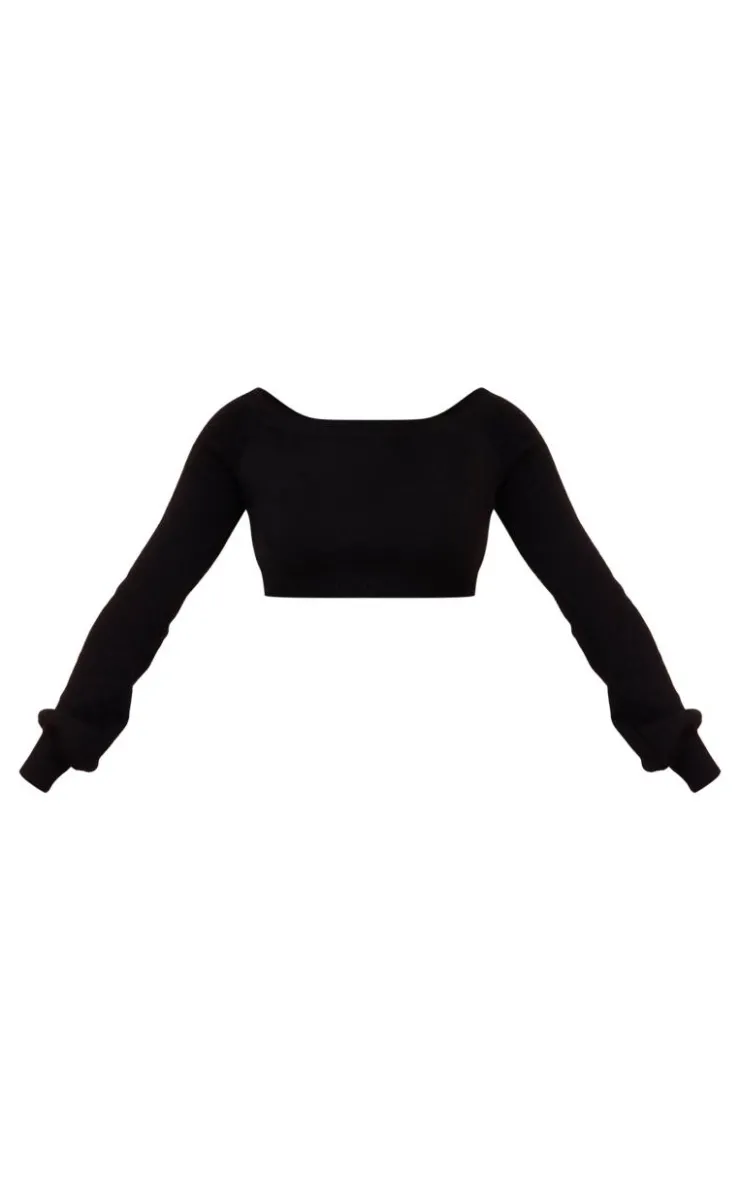 PrettyLittleThing Knitted Tops*Rib Knit Crop Top