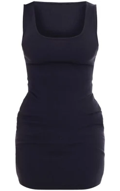 Rib Scoop Neck Strappy Bodycon Dress-PrettyLittleThing Best
