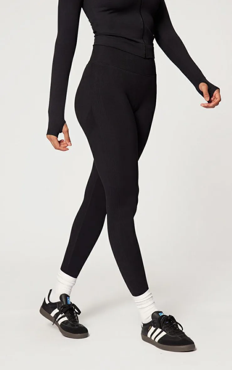 PrettyLittleThing Seamless Gym Wear*Seamless Rib High Waisted Gym Leggings