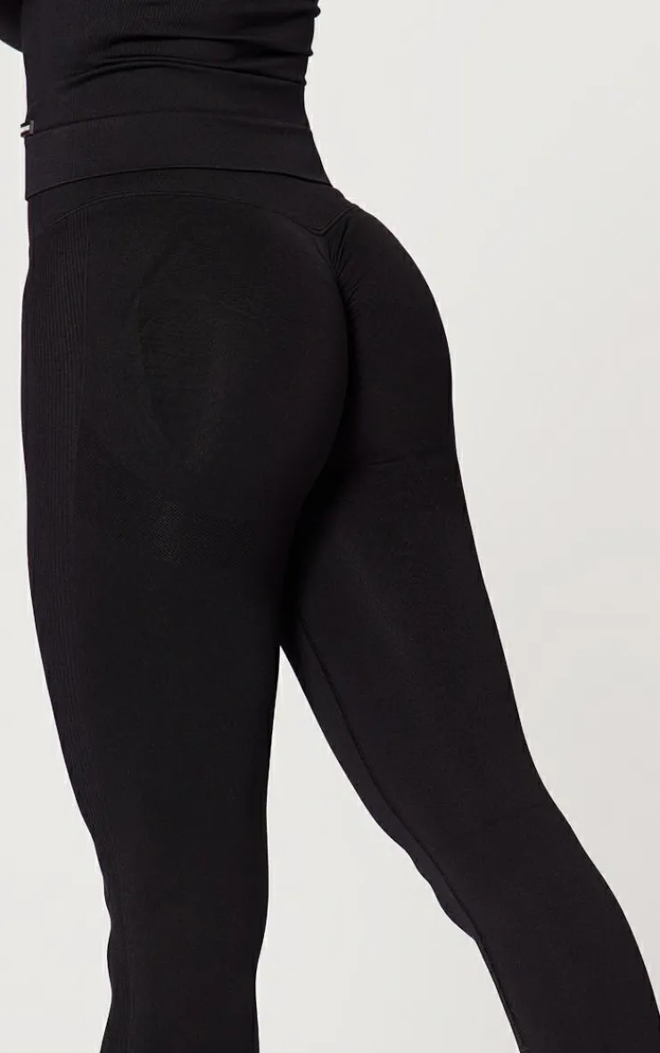 PrettyLittleThing Seamless Gym Wear*Seamless Rib High Waisted Gym Leggings