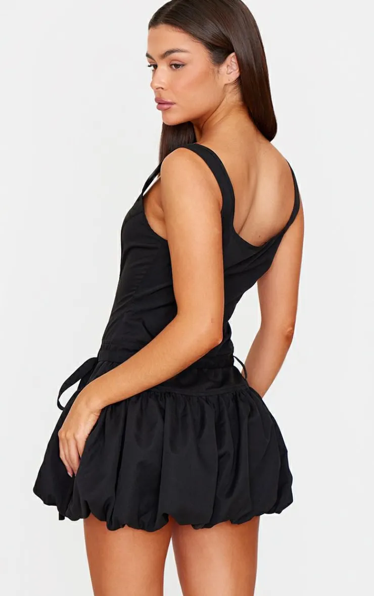 Square Neck Puffball Dress-PrettyLittleThing New