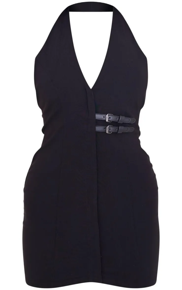 Stretch Woven Belted Bodycon Dress-PrettyLittleThing Best