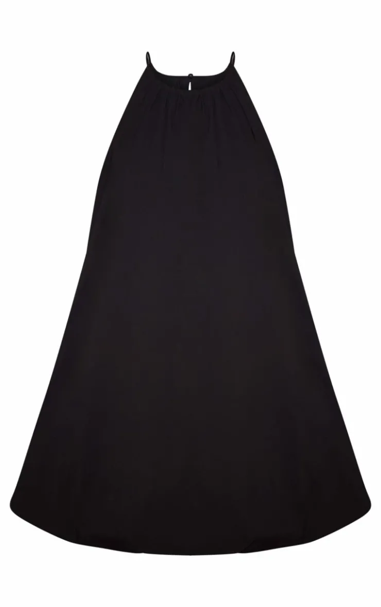 Stretch Woven High Neck Puff Ball Dress-PrettyLittleThing Best
