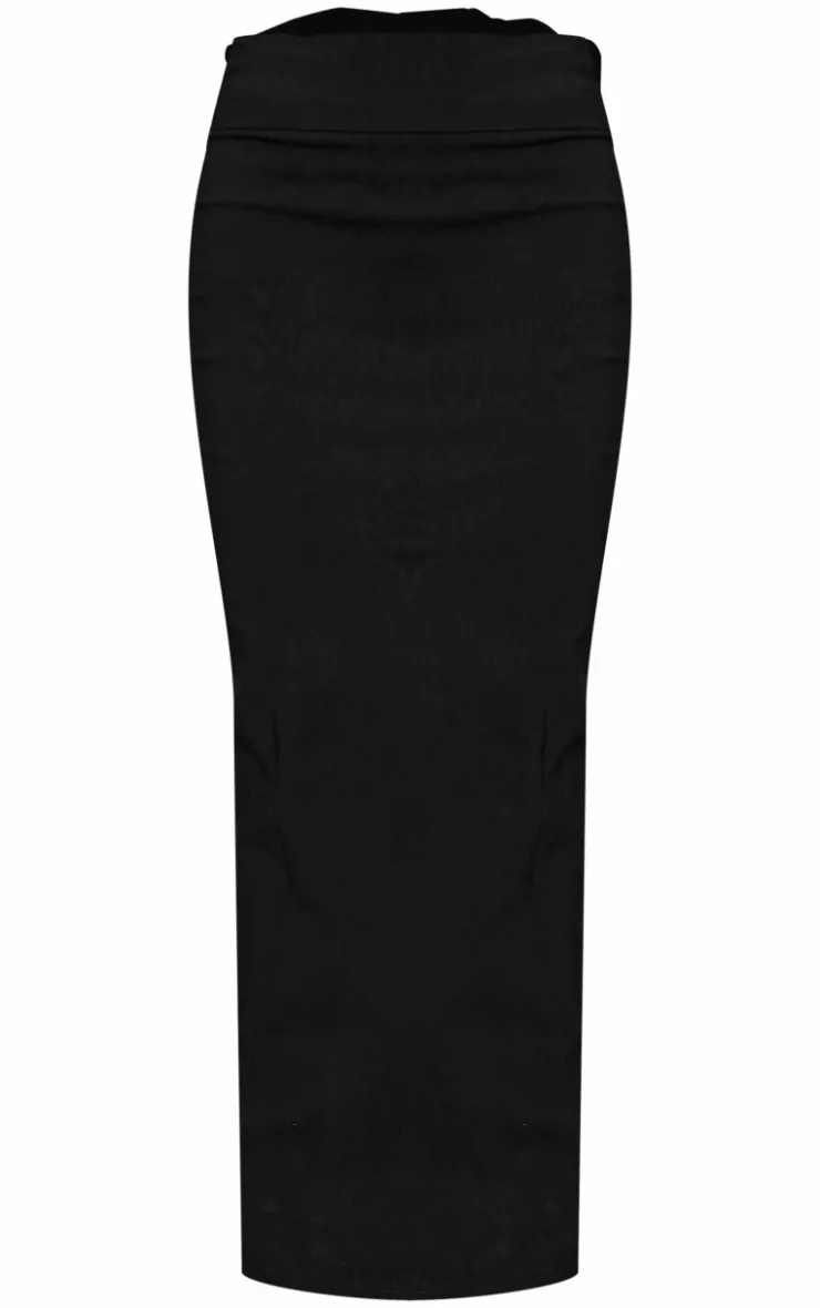 Stretch Woven Oversized Bow Detail Maxi Skirt-PrettyLittleThing Discount