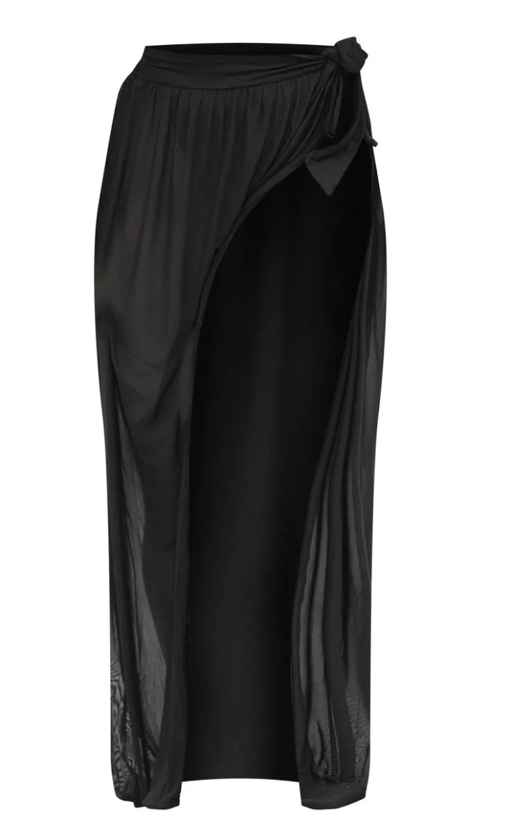 Tie Side Maxi Beach Sarong-PrettyLittleThing New