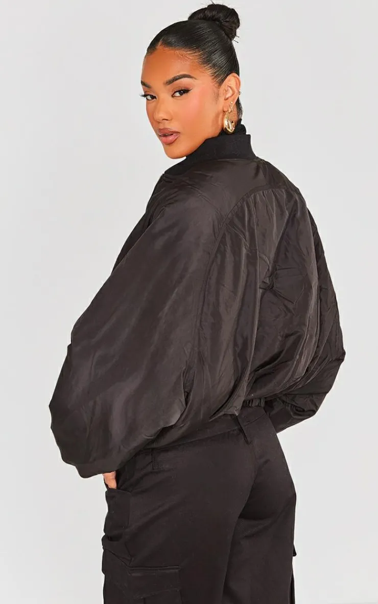 PrettyLittleThing Puffer Jackets*Zip Up Puffer Bomber Jacket